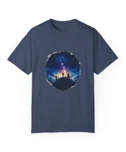 Galactic Night Unisex Garment-Dyed T-Shirt - Cosmic Adventure Tee