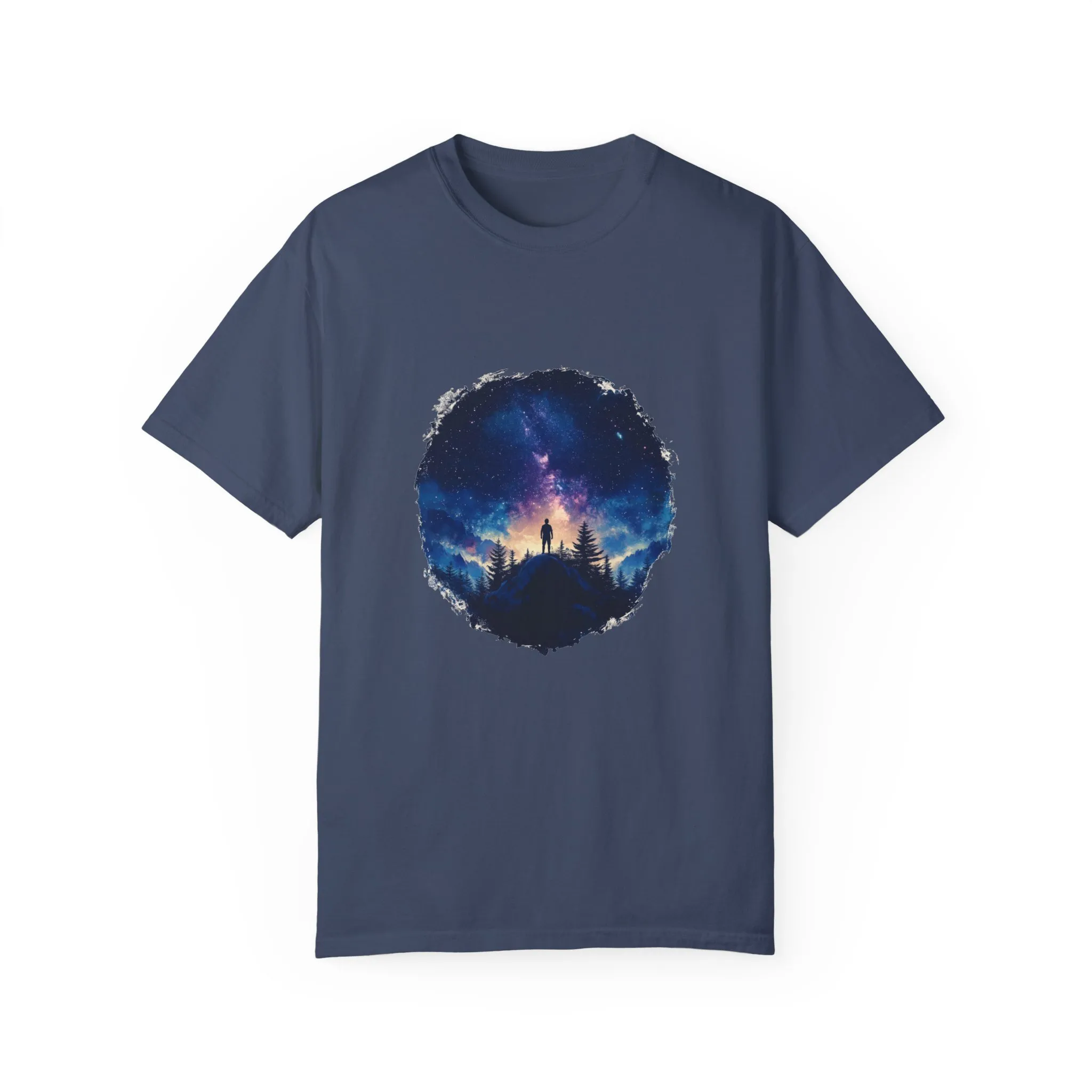 Galactic Night Unisex Garment-Dyed T-Shirt - Cosmic Adventure Tee