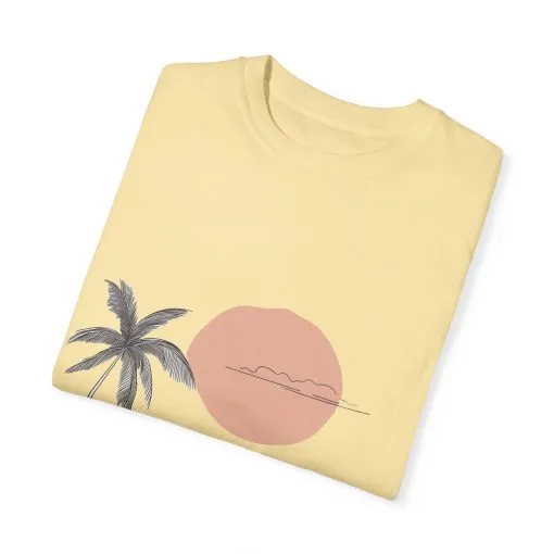 Sunset Beach Vibe Unisex Garment-Dyed T-Shirt - Image 10