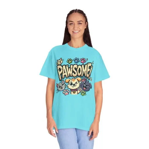 Pawsome Garment-Dyed T-Shirt for Animal Lovers - Image 40