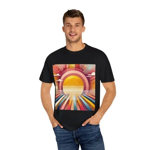 Retro Sunset Unisex T-Shirt - Beach Vibes Tee for Summer Adventures - Image 23