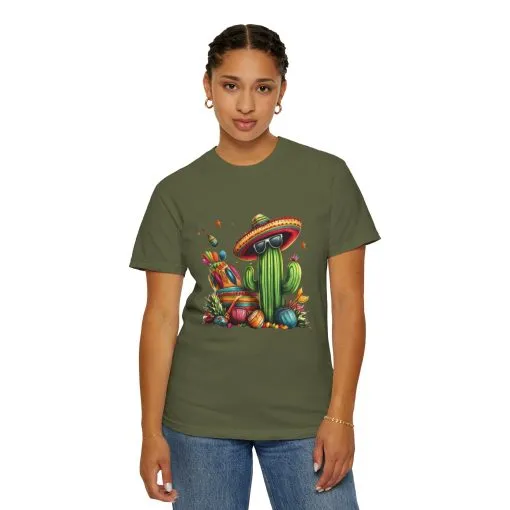 Vibrant Cactus Fiesta T-Shirt - Unisex Garment-Dyed Tee for Summer Celebrations - Image 24