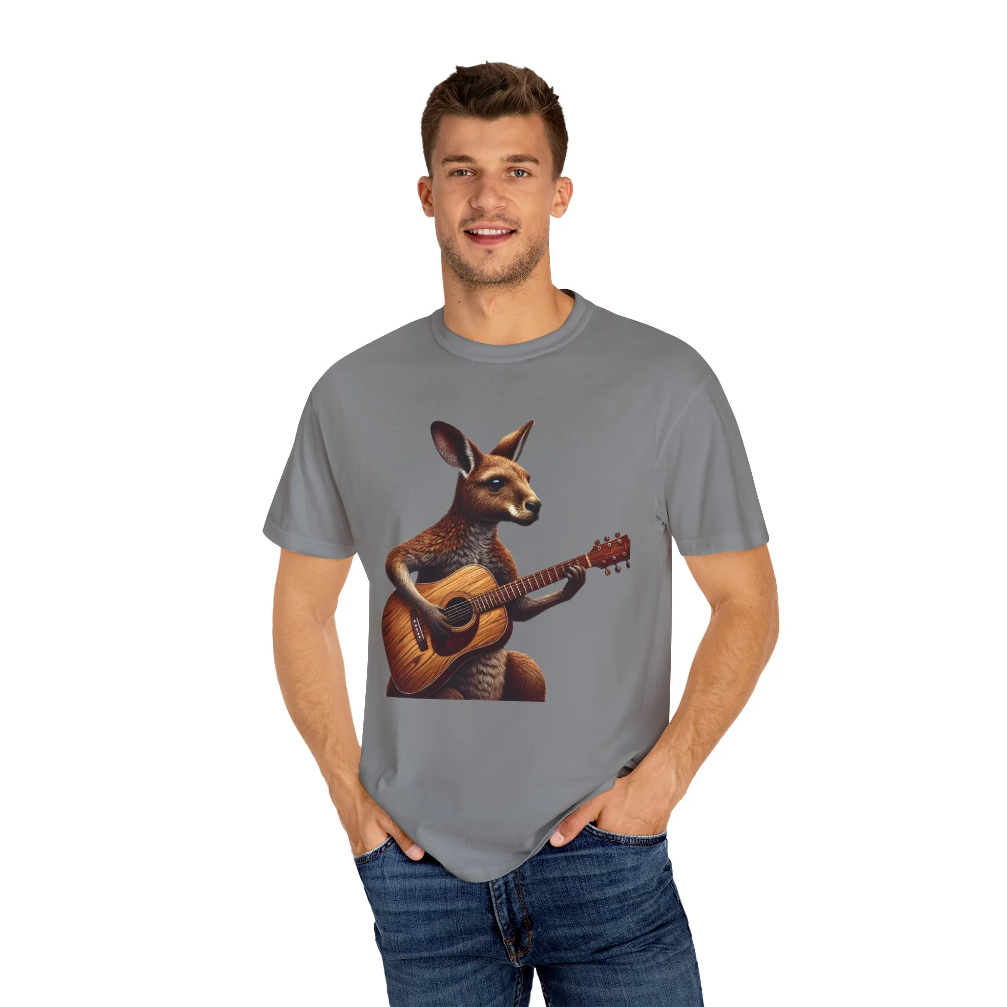 Cool Kangaroo Playing Guitar Unisex T-Shirt - Unique Gift for Music Lovers - Image 31