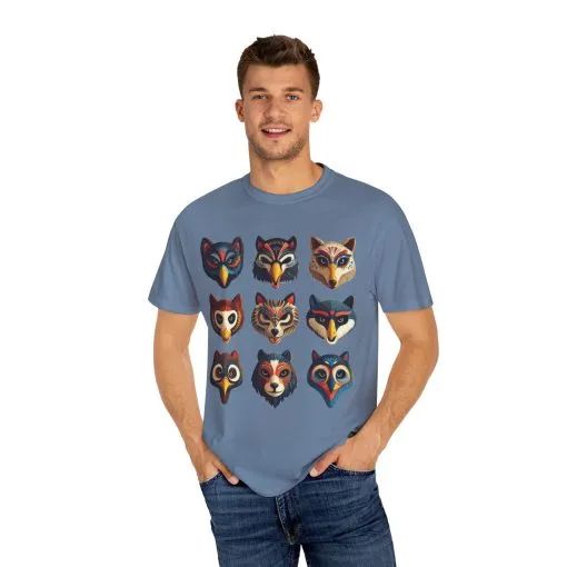 Wild Animal Masks Unisex Garment-Dyed T-Shirt - Image 15