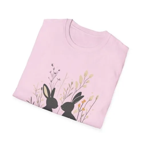 Easter Bunny Floral T-Shirt | Unisex Spring Apparel - Image 12