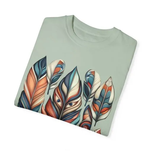Bohemian Feathers Unisex T-Shirt - Artistic Nature Design - Image 22