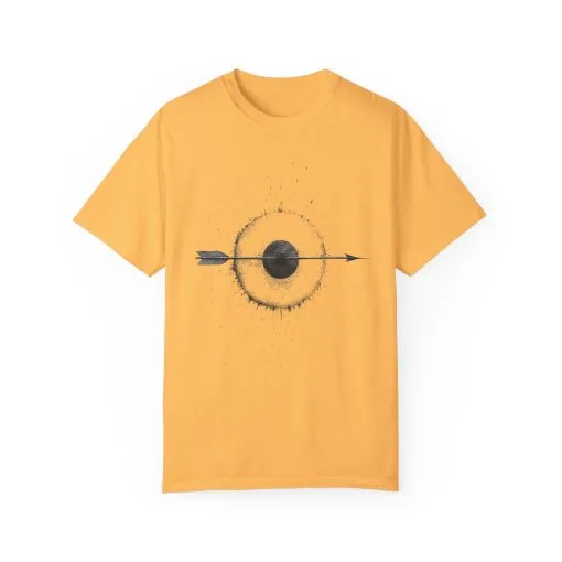 Unisex Garment-Dyed T-shirt with Unique Arrow and Target Design - Perfect for Casual Wear and Gifts - Image 17