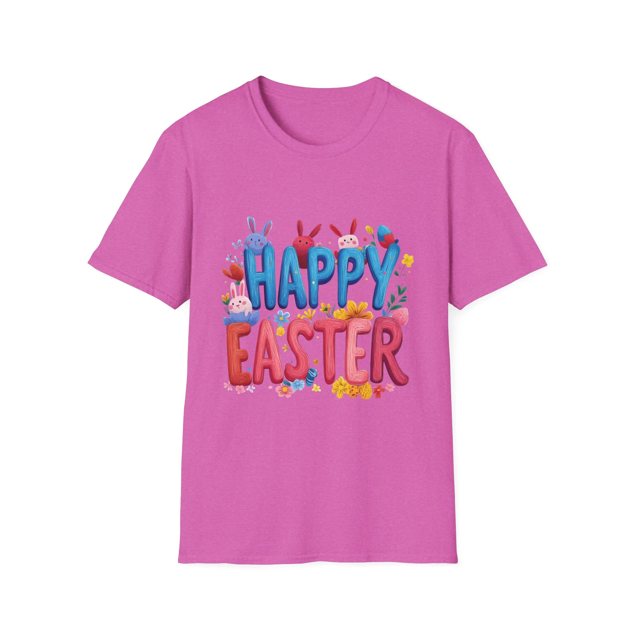 Easter Joy Unisex Softstyle T-Shirt - Spring Floral Design - Image 41