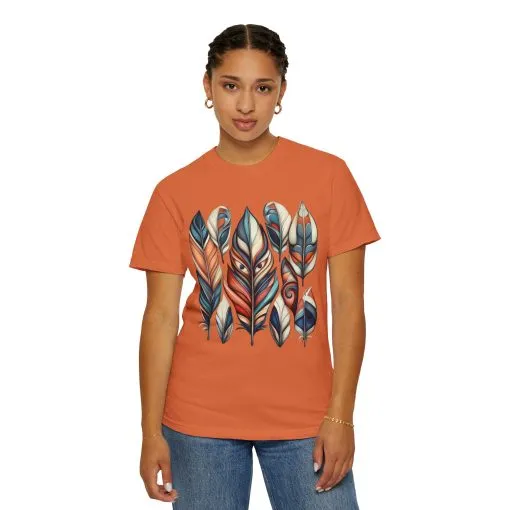 Bohemian Feathers Unisex T-Shirt - Artistic Nature Design - Image 20