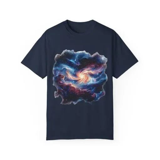 Cosmic Swirl Unisex Garment-Dyed T-Shirt - Perfect for Dreamers and Star Gazers - Image 25