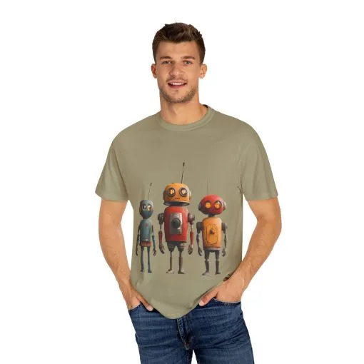 Vintage Robot Graphic Unisex T-shirt - Perfect for Tech Lovers - Image 15