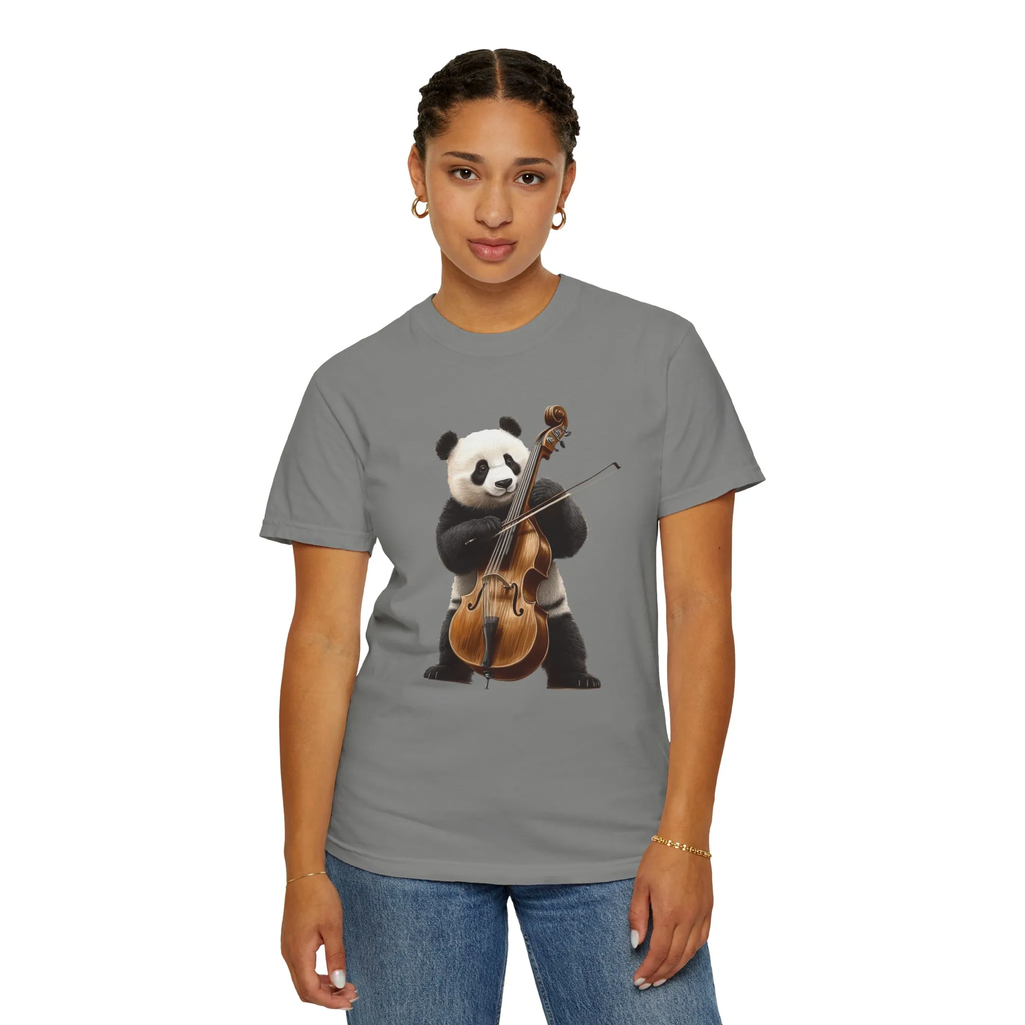 Cute Panda Playing Cello Unisex T-Shirt - Funny Animal Graphic Tee - Image 40