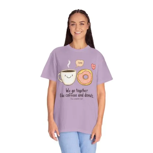 Coffee and Donuts Love Unisex T-Shirt | Cute Foodie Gift | Perfect for Valentine's Day & Everyday Wear - Image 27