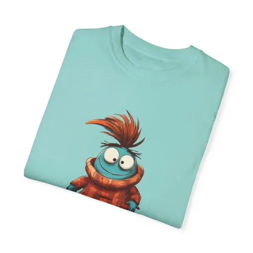 Unisex Garment-Dyed T-Shirt - 'Zero Chill' Fun Character Design - Image 10