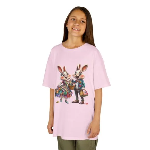 Adorable Bunny Couple Kids Tee - Perfect for Easter Celebrations - Image 33