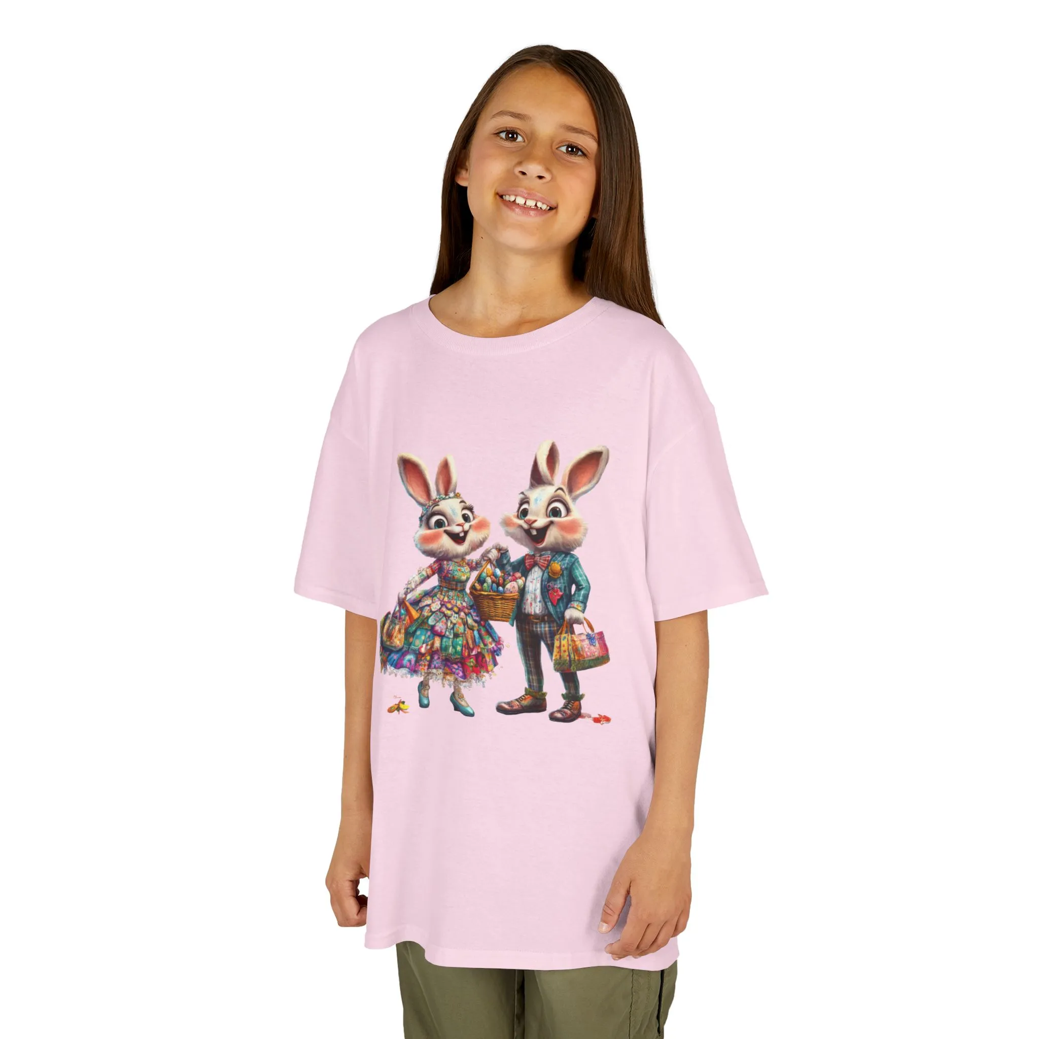 Adorable Bunny Couple Kids Tee - Perfect for Easter Celebrations - Image 33