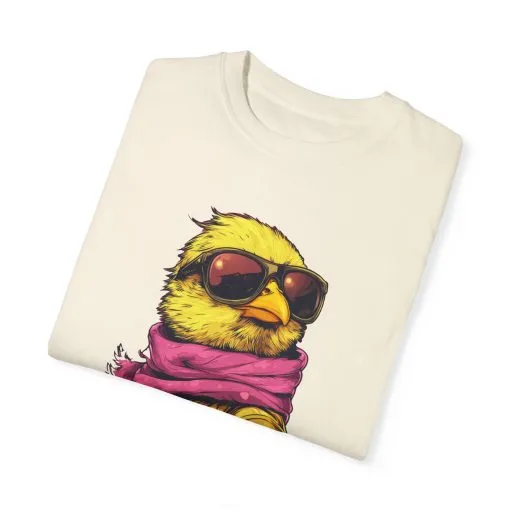 Cool Chick Unisex Garment-Dyed T-Shirt - Fun Bird Design - Image 6