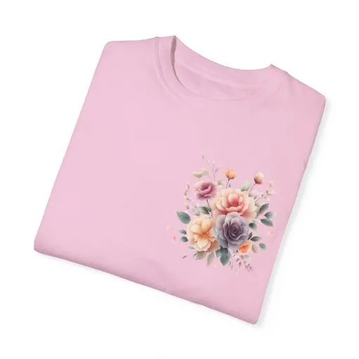 Floral Unisex Garment-Dyed T-shirt - Soft Summer Vibes - Image 38