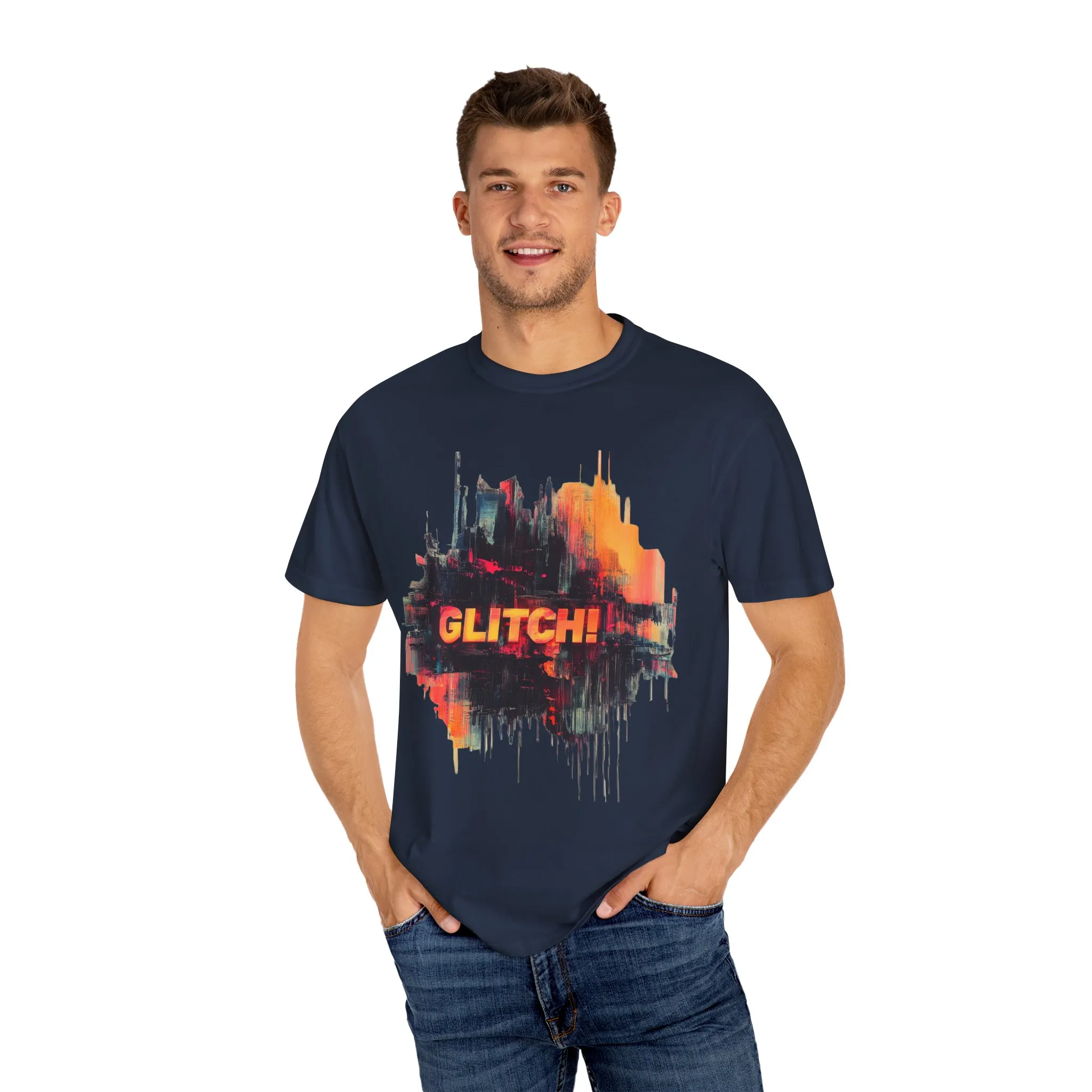 Trendy Unisex ‘GLITCH!’ T-Shirt - Vibrant Streetwear Inspired Tee - Image 3