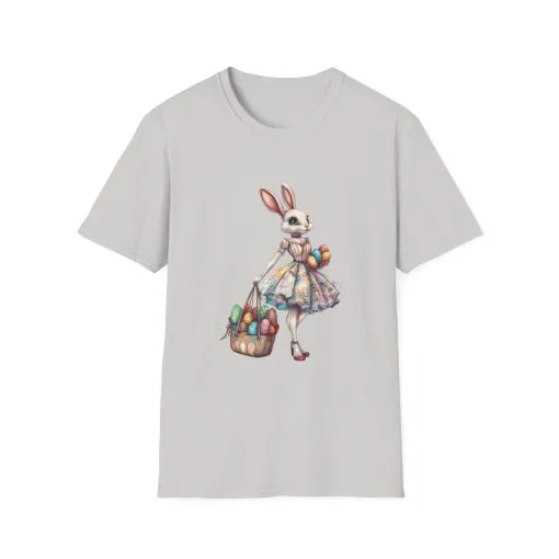 Easter Bunny Softstyle Unisex T-Shirt - Cute Spring Design for Holiday Celebrations - Image 11