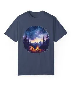 Campfire Night Sky Unisex Garment-Dyed T-Shirt