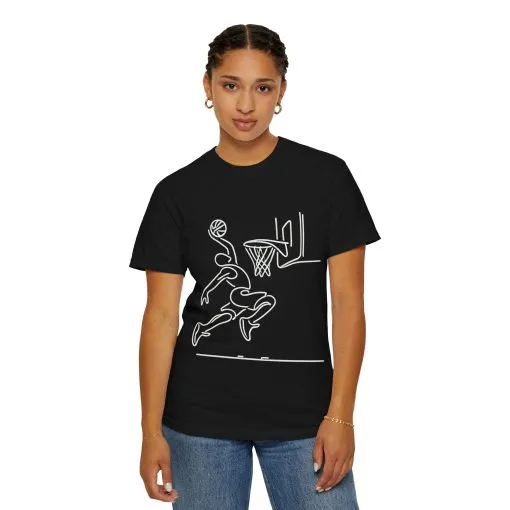 Unisex Basketball Outline T-shirt - Sporty Graphic Tee for Athletes - Image 28