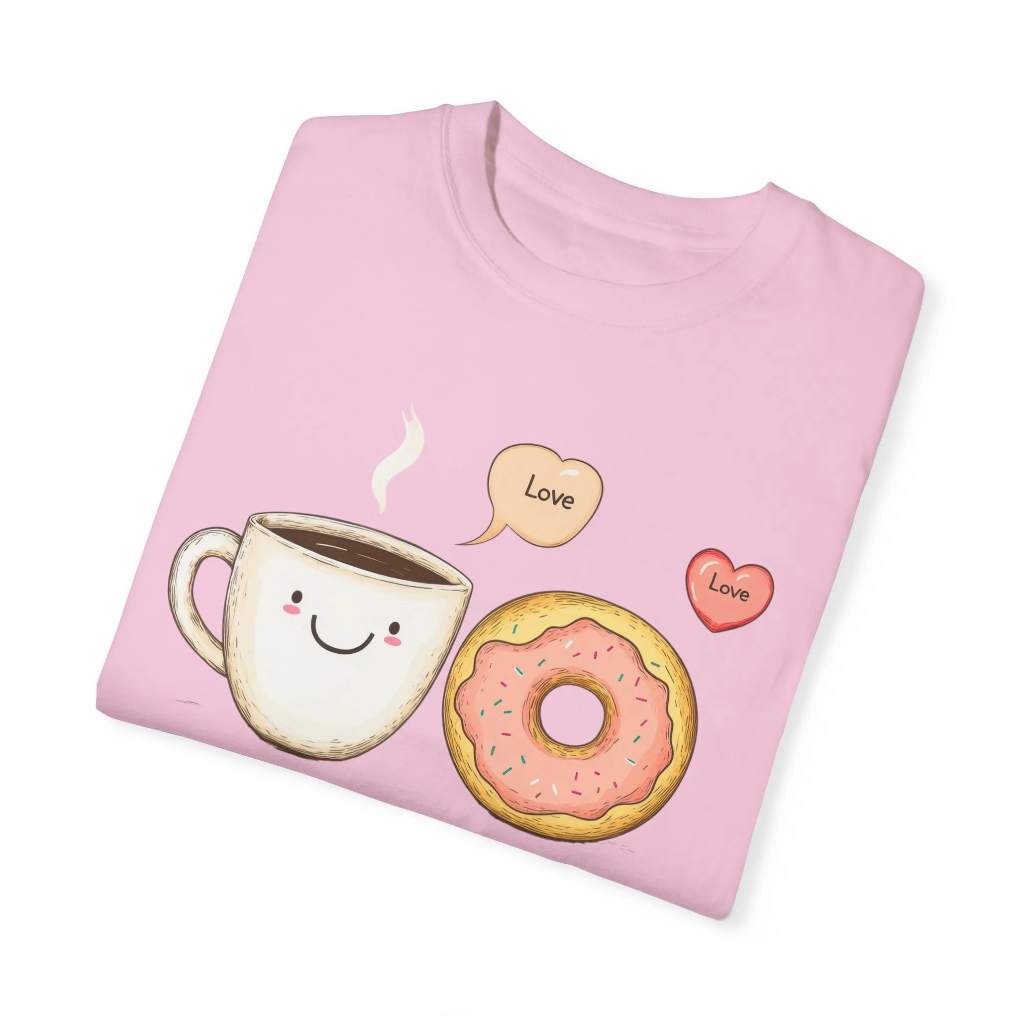 Coffee and Donuts Love Unisex T-Shirt | Cute Foodie Gift | Perfect for Valentine's Day & Everyday Wear - Image 30