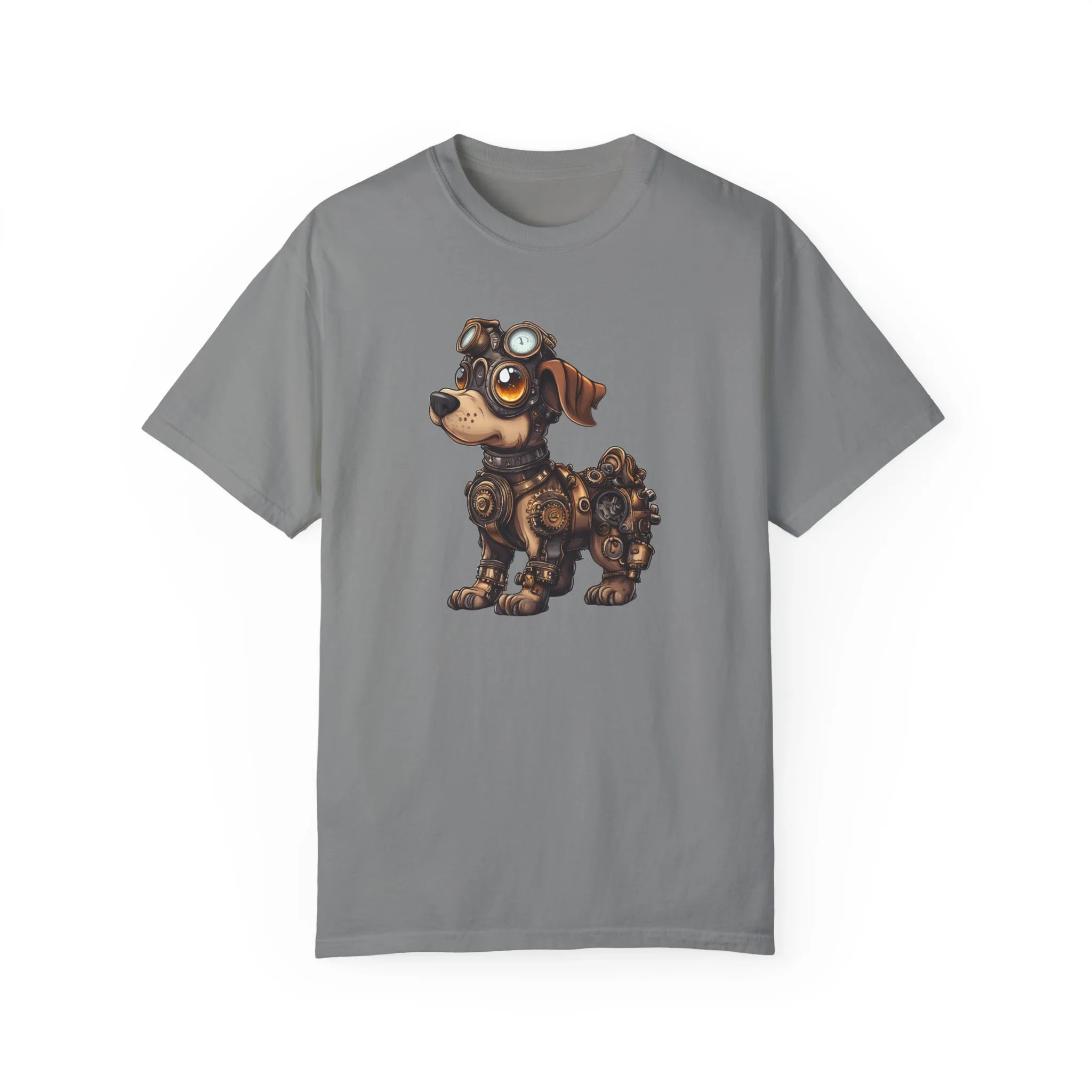 Steampunk Dog Unisex Garment-Dyed T-Shirt - Image 33