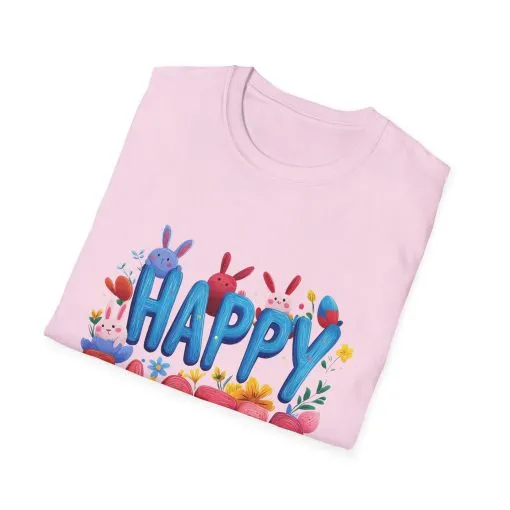 Easter Joy Unisex Softstyle T-Shirt - Spring Floral Design - Image 38