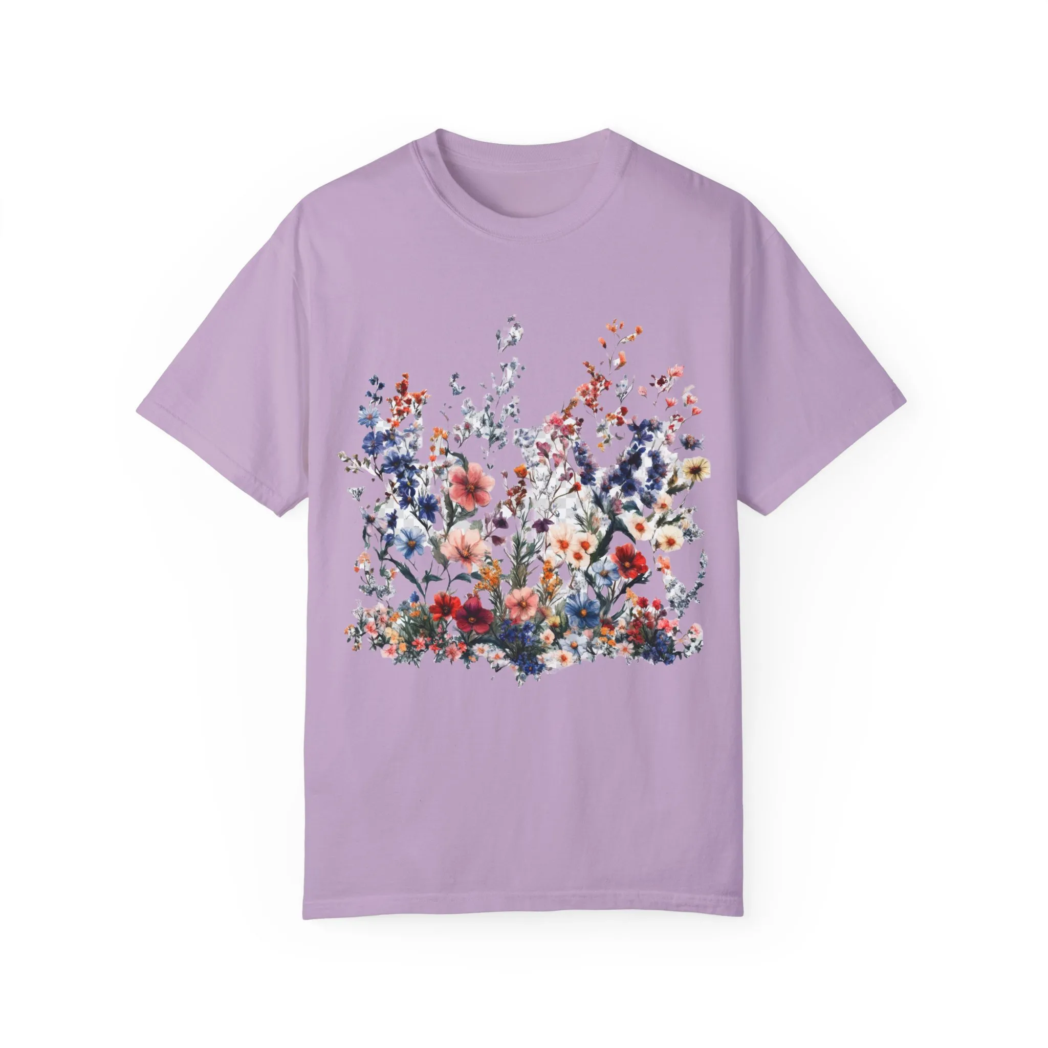 Floral Garden Unisex Garment-Dyed T-Shirt - Nature-Inspired Design - Image 29