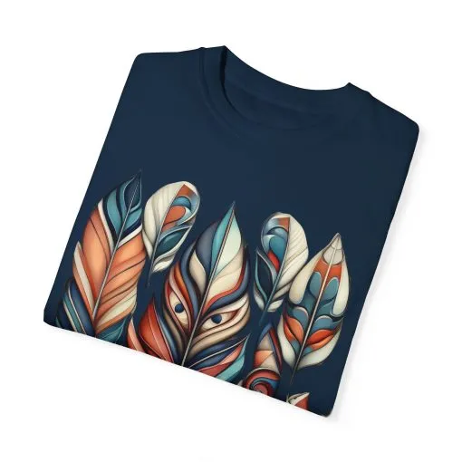 Bohemian Feathers Unisex T-Shirt - Artistic Nature Design - Image 57