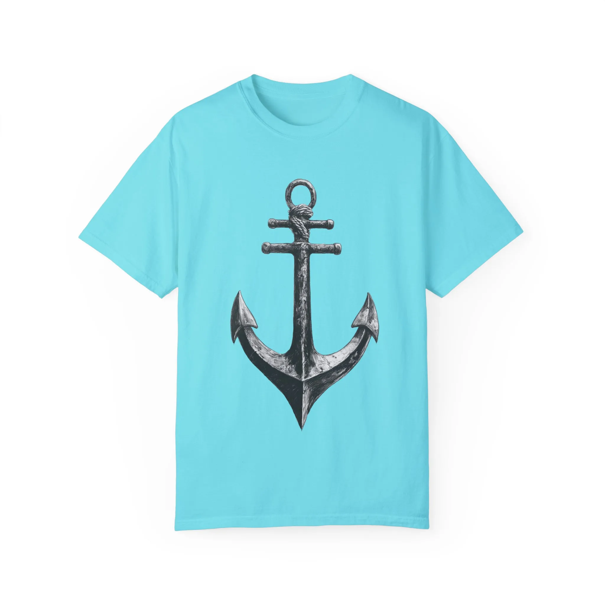 Nautical Anchor Unisex Garment-Dyed T-shirt | Casual Marine Style Wear - Image 17