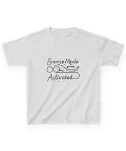 Kids 'Snooze Mode Activated' Heavy Cotton Tee - Fun Sleepy T-Shirt for Boys and Girls