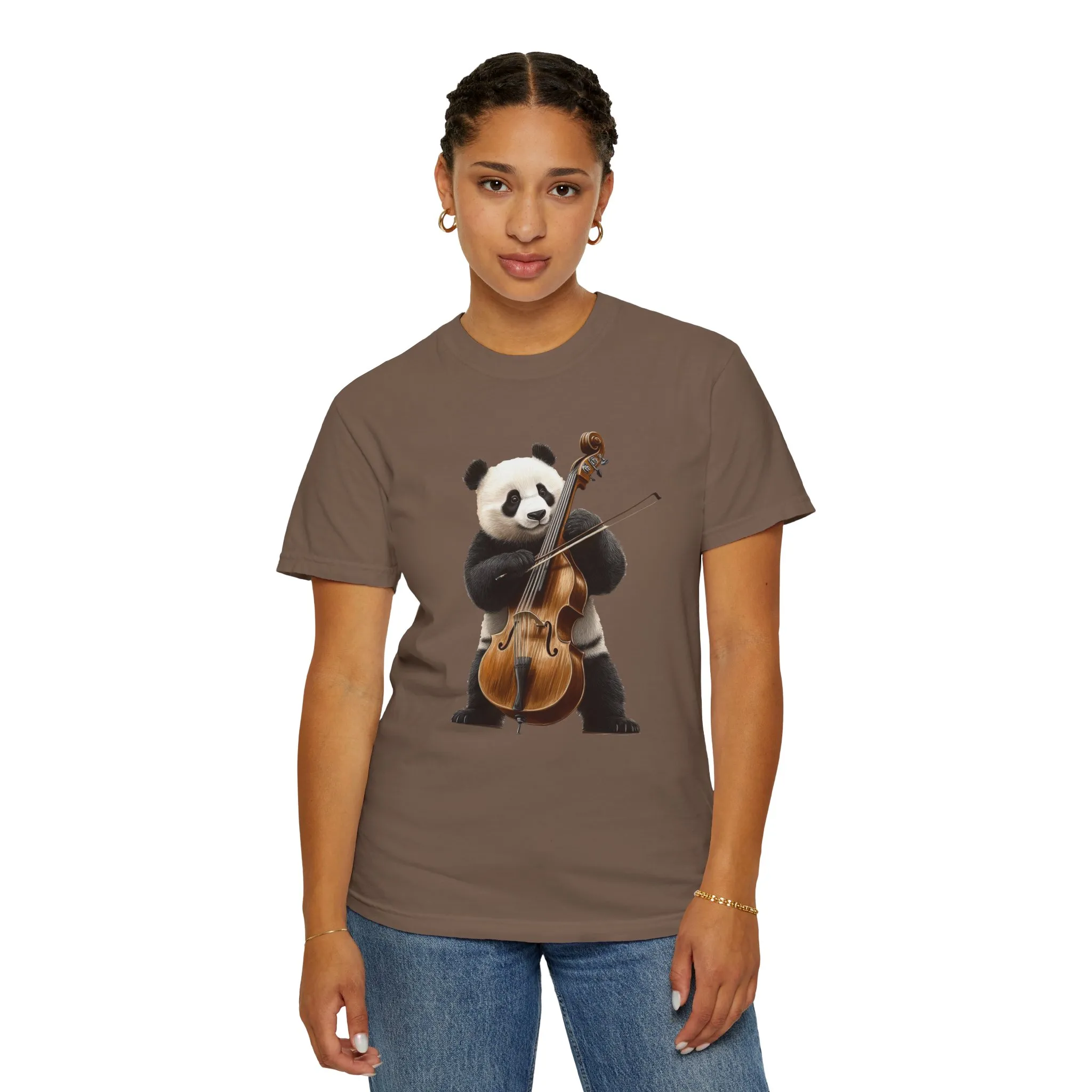 Cute Panda Playing Cello Unisex T-Shirt - Funny Animal Graphic Tee - Image 20
