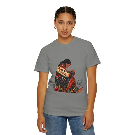 Cultural Heritage Unisex Garment-Dyed T-Shirt - Artisan Design - Image 31