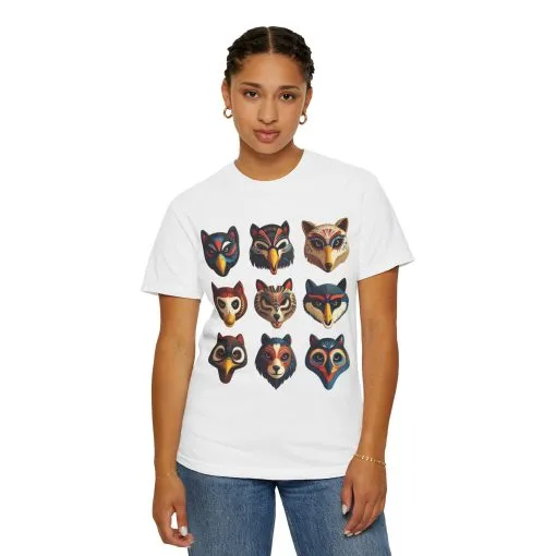 Wild Animal Masks Unisex Garment-Dyed T-Shirt - Image 8