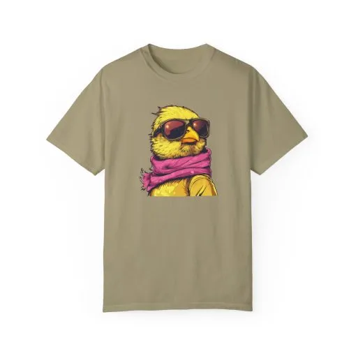 Cool Chick Unisex Garment-Dyed T-Shirt - Fun Bird Design - Image 17