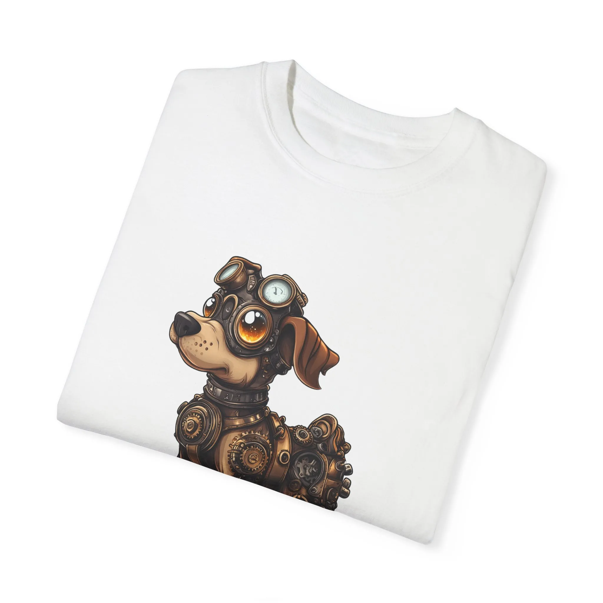 Steampunk Dog T-Shirt | Unisex Garment-Dyed Tee for Animal Lovers - Image 3