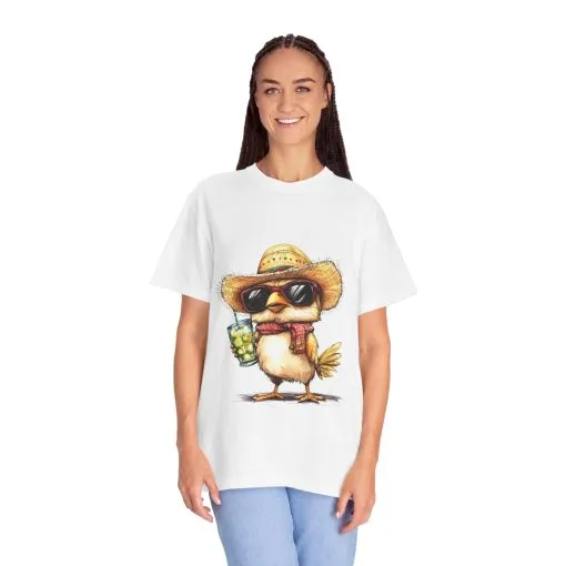 Funny Beach Bird T-Shirt - Unisex Garment-Dyed Summertime Tee - Image 8