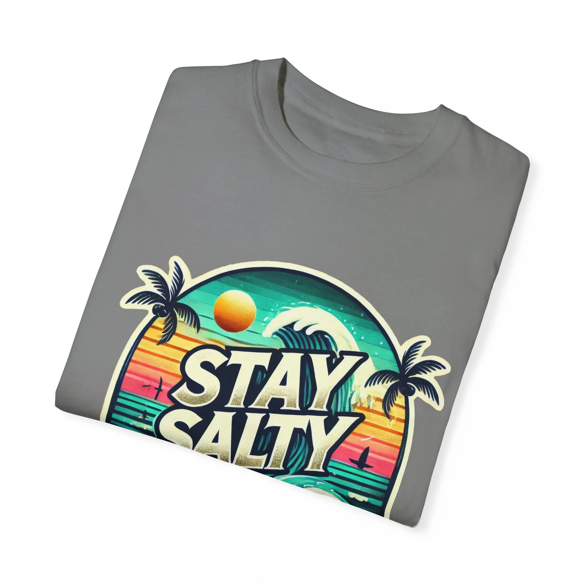 Stay Salty Unisex Garment-Dyed T-Shirt – Perfect for Beach Lovers & Summer Vibes - Image 18