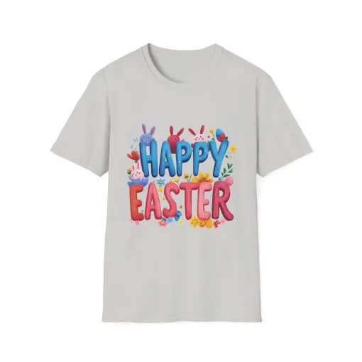 Easter Joy Unisex Softstyle T-Shirt - Spring Floral Design