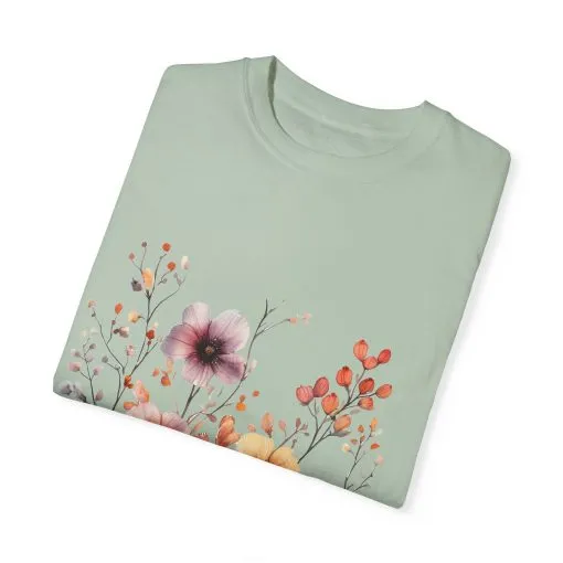 Floral Garden Unisex Garment-Dyed T-Shirt - Perfect for Spring and Casual Wear - Image 26