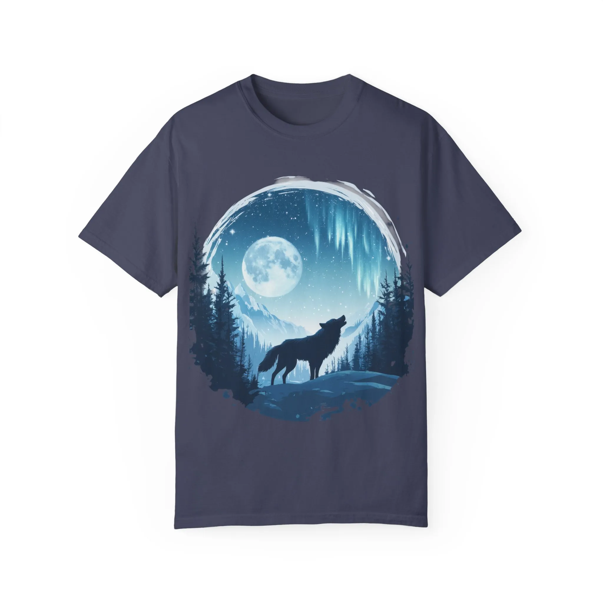 Mystical Wolf Moon T-shirt - Unisex Garment-Dyed Tee for Nature Lovers - Image 21
