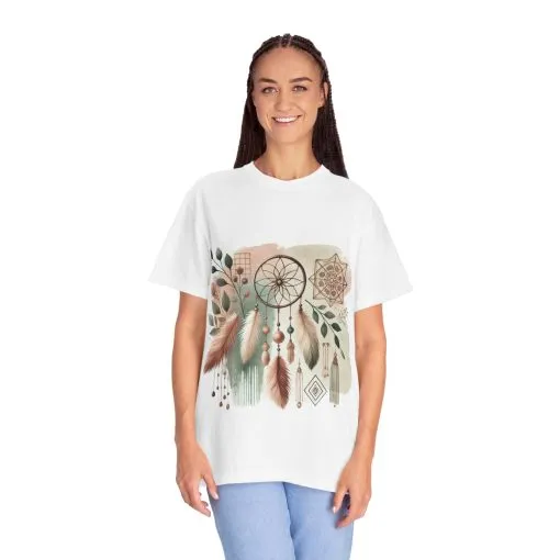 Dreamcatcher Boho T-Shirt | Unisex Garment-Dyed Tee for Spiritual Vibes - Image 7
