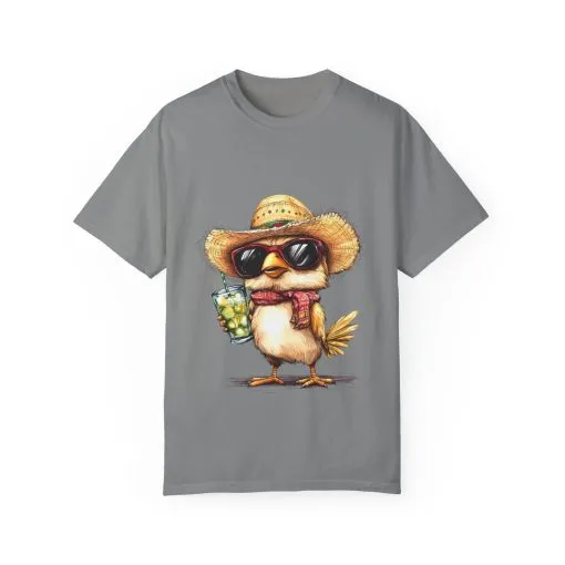 Funny Beach Bird T-Shirt - Unisex Garment-Dyed Summertime Tee - Image 25