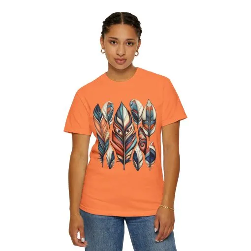 Bohemian Feathers Unisex T-Shirt - Artistic Nature Design - Image 10