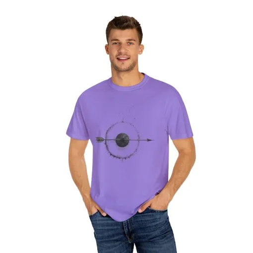 Unisex Garment-Dyed T-shirt with Unique Arrow and Target Design - Perfect for Casual Wear and Gifts - Image 48