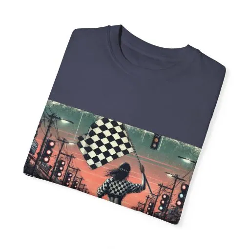 Retro Racing Flag T-Shirt - Unisex Garment-Dyed Tee for Car Enthusiasts - Image 10