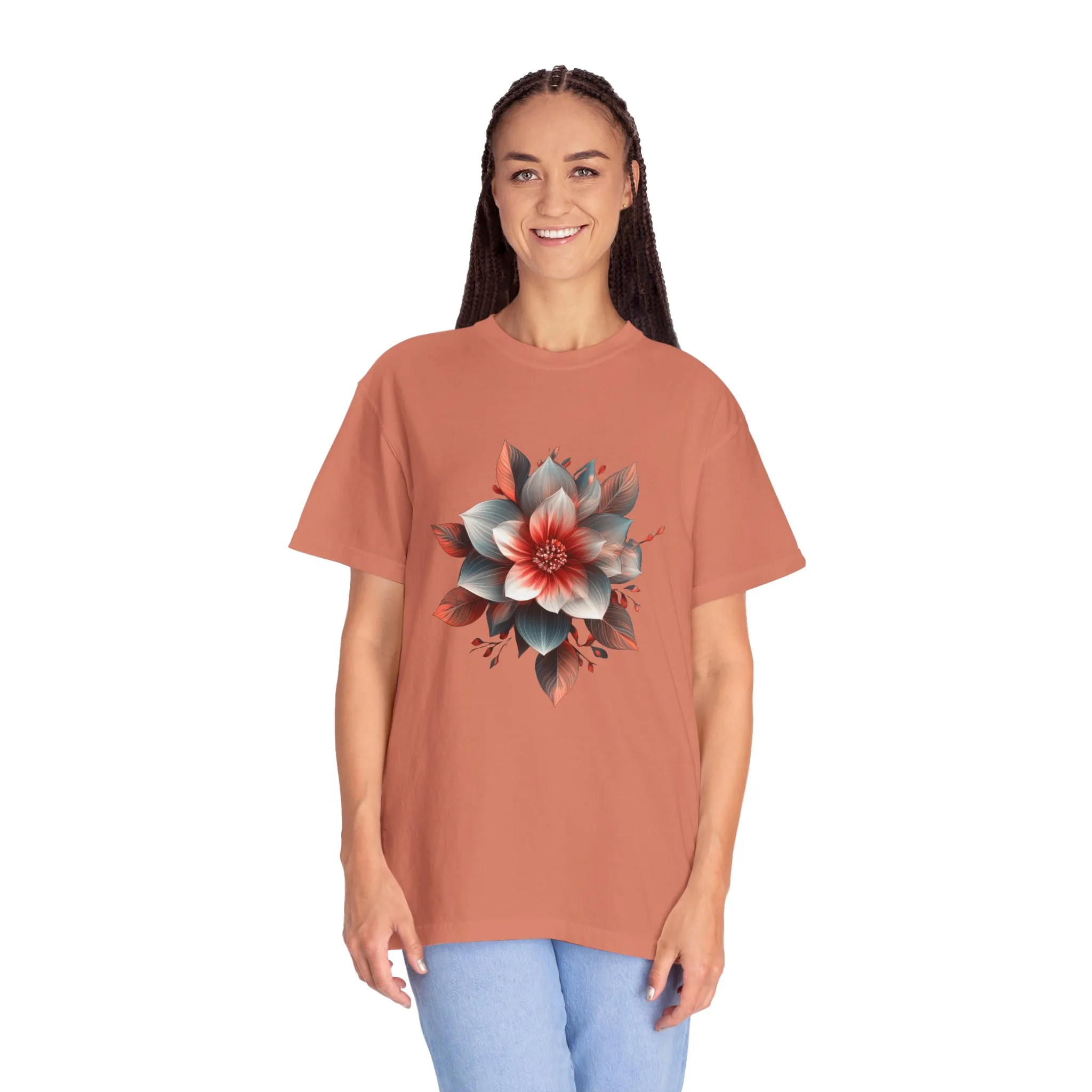 Botanical Floral Unisex Garment-Dyed T-shirt - Perfect for Nature Lovers - Image 7