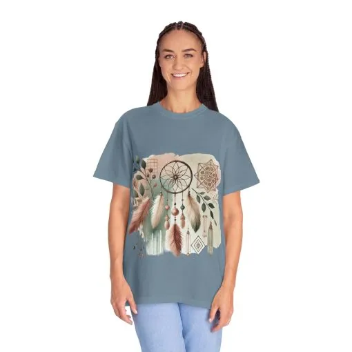 Dreamcatcher Boho T-Shirt | Unisex Garment-Dyed Tee for Spiritual Vibes - Image 35